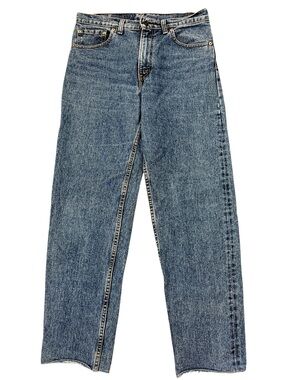Vintage 90’s Levi’s 550 Made USA Relaxed Fit Jeans 32x34 Fits 32x30 Raw Hem